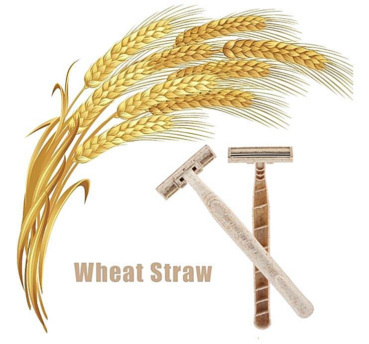 Eco Friendly Razors with 2 Blades - Biodegradable Wheat Straw Material Main image