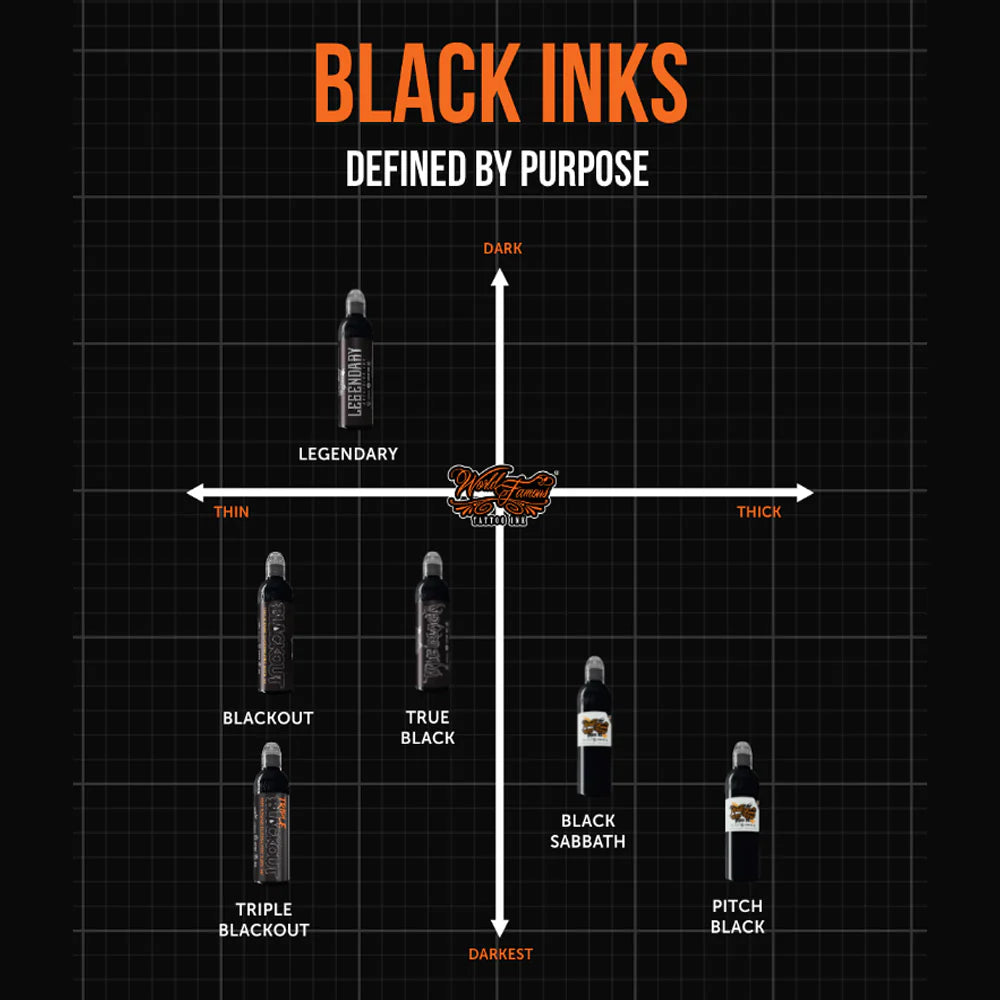 Blackout - World Famous Tattoo Ink - Pick Size