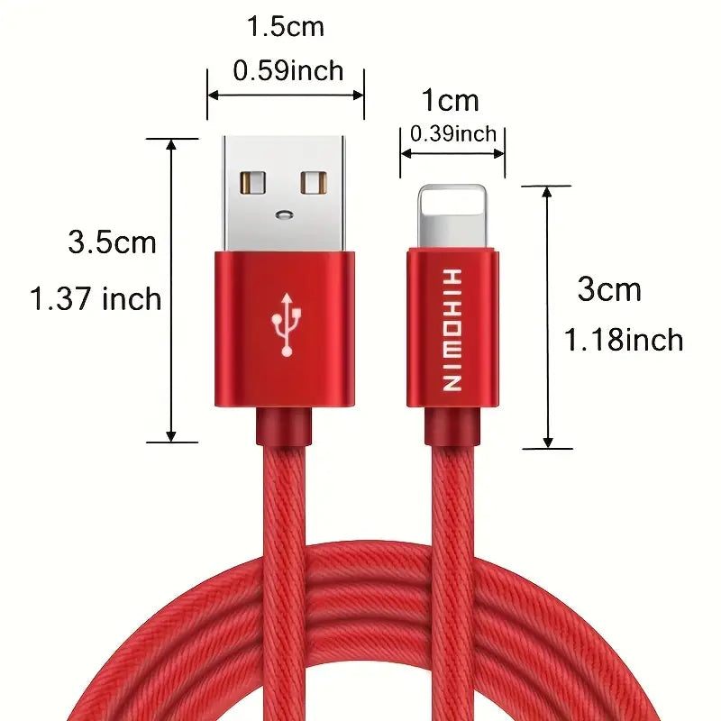 USB Data Synchronization Cable for iPhone 14/13/12/11 Pro Max, SE, X, 8, 7, 6, Charger Cable for iPad - High-Performance Charging Cord ( 1m/3.3ft/39inch ) Main image