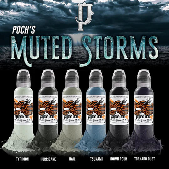 Poch's - Muted Storms Set — World Famous Tattoo Ink — Pick Size
