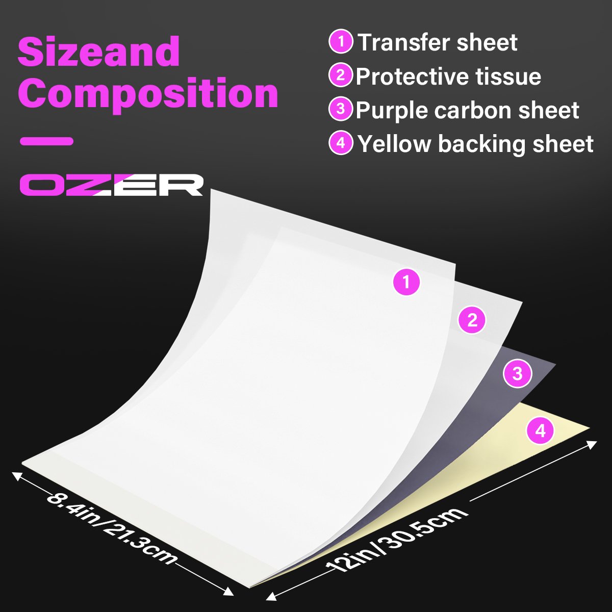 OZER - A4 Transfer Paper -  For Thermal Printer - 50pk