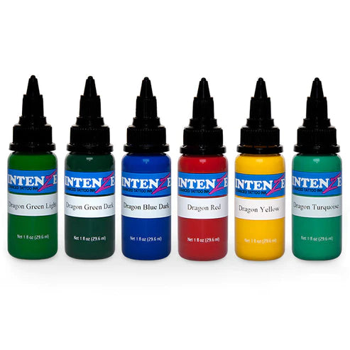Japaneze Dragon Color Set — Intenze Tattoo Ink — 6 Bottles