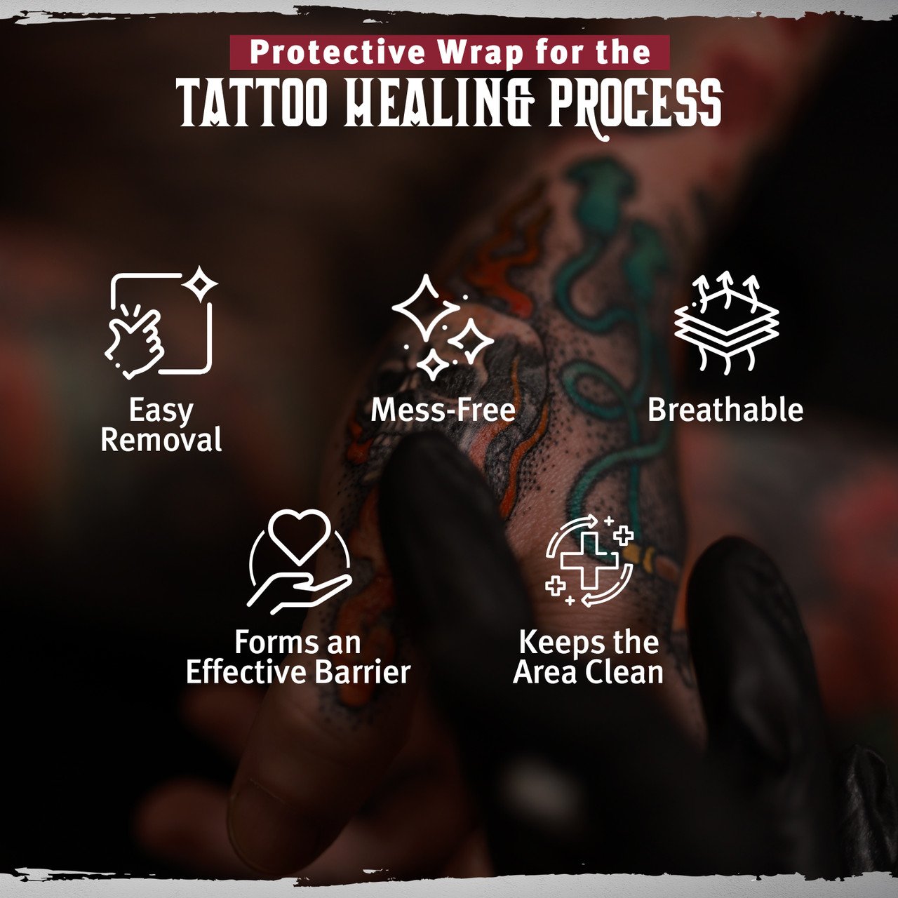 Hustle Butter Tattoo Aftercare Wrap - Professional Size 20cm x 8m Secondary image