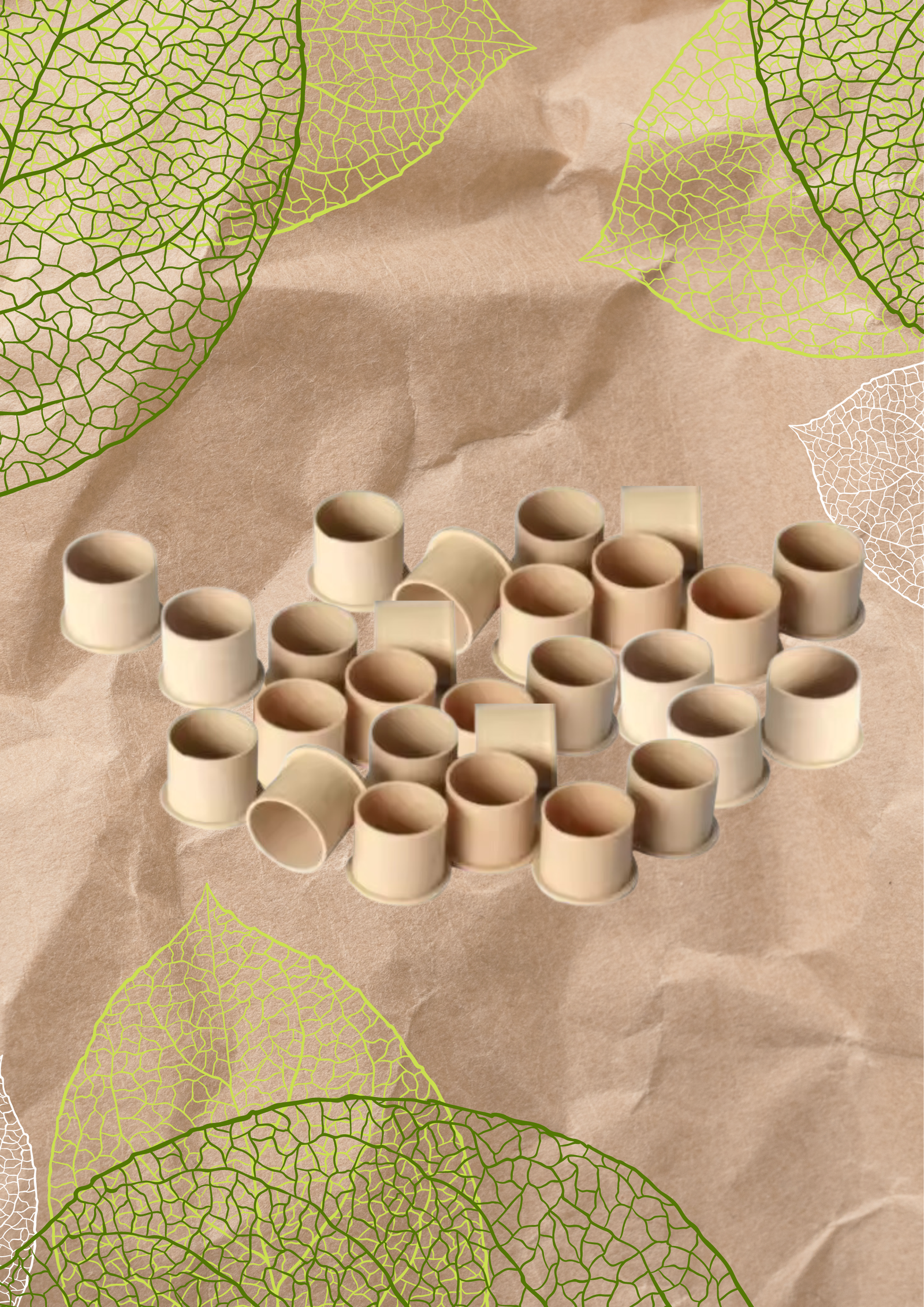 Biodegradable Ink Cups with Base by irezumi