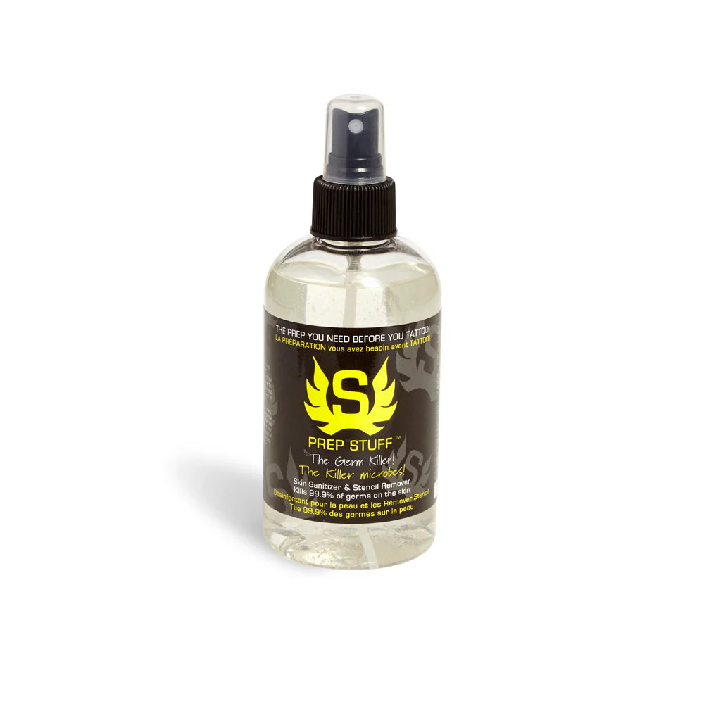 Prep Stuff — Skin Sanitizer and Tattoo Stencil Remover — 8oz Bottle