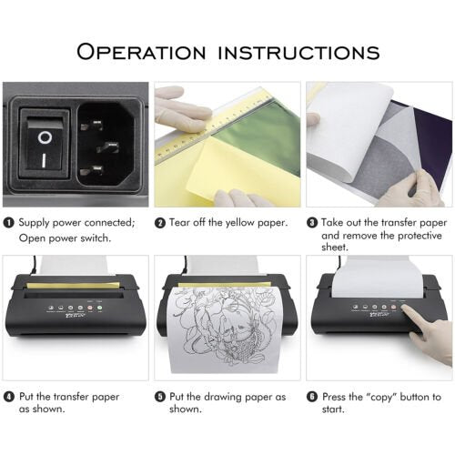 MT200 Tattoo Stencil Printer Transfer Thermal Copier Machine