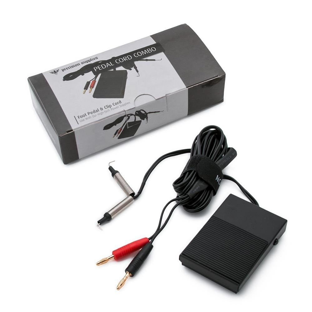 Combo Tattoo Foot Pedal & Clip Cord With Banana Plugs for Use With Our High-Tech Power Supplies Main image