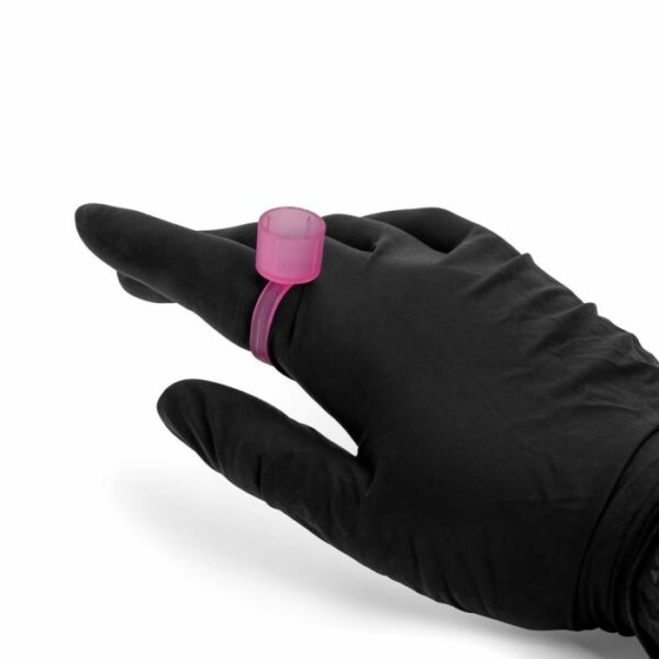 Cosmetic Ink Cup Holder Finger Ring — Pink — Bag of 50 By Saferly USA - Image 6