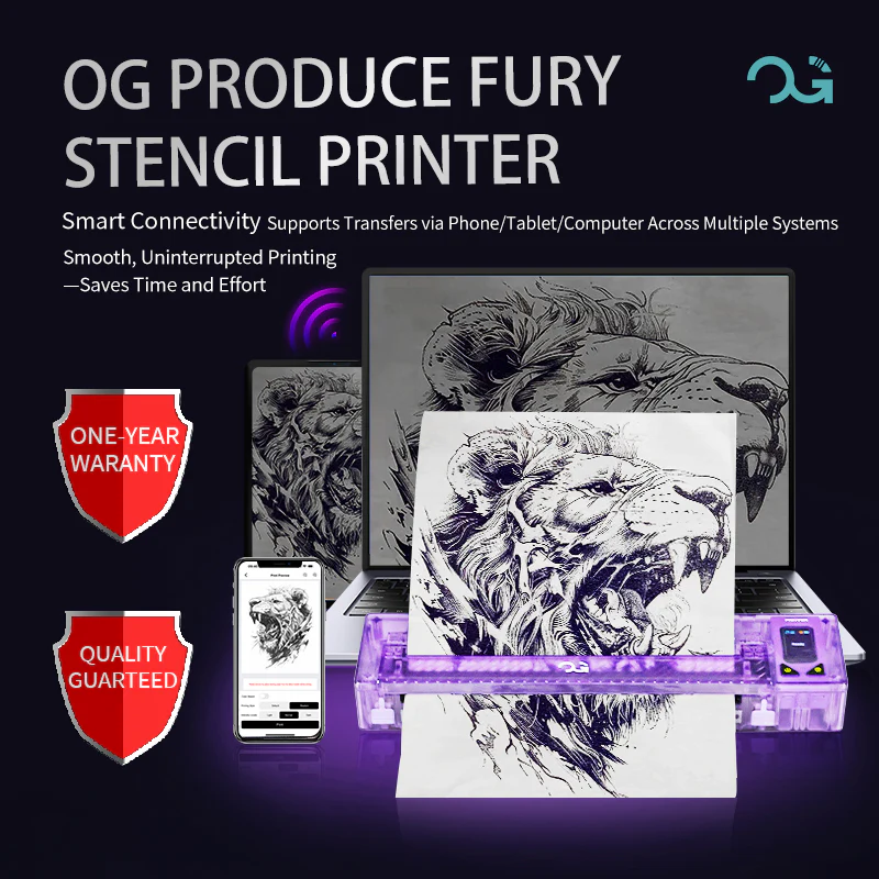 FURY Wireless Tattoo Stencil Printer - OG Produce - Image 2
