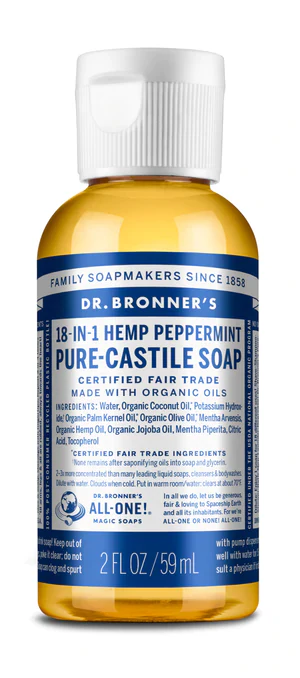 Dr. Bronner's Magic Soaps Peppermint Pure-Castile Soap - 59 ml