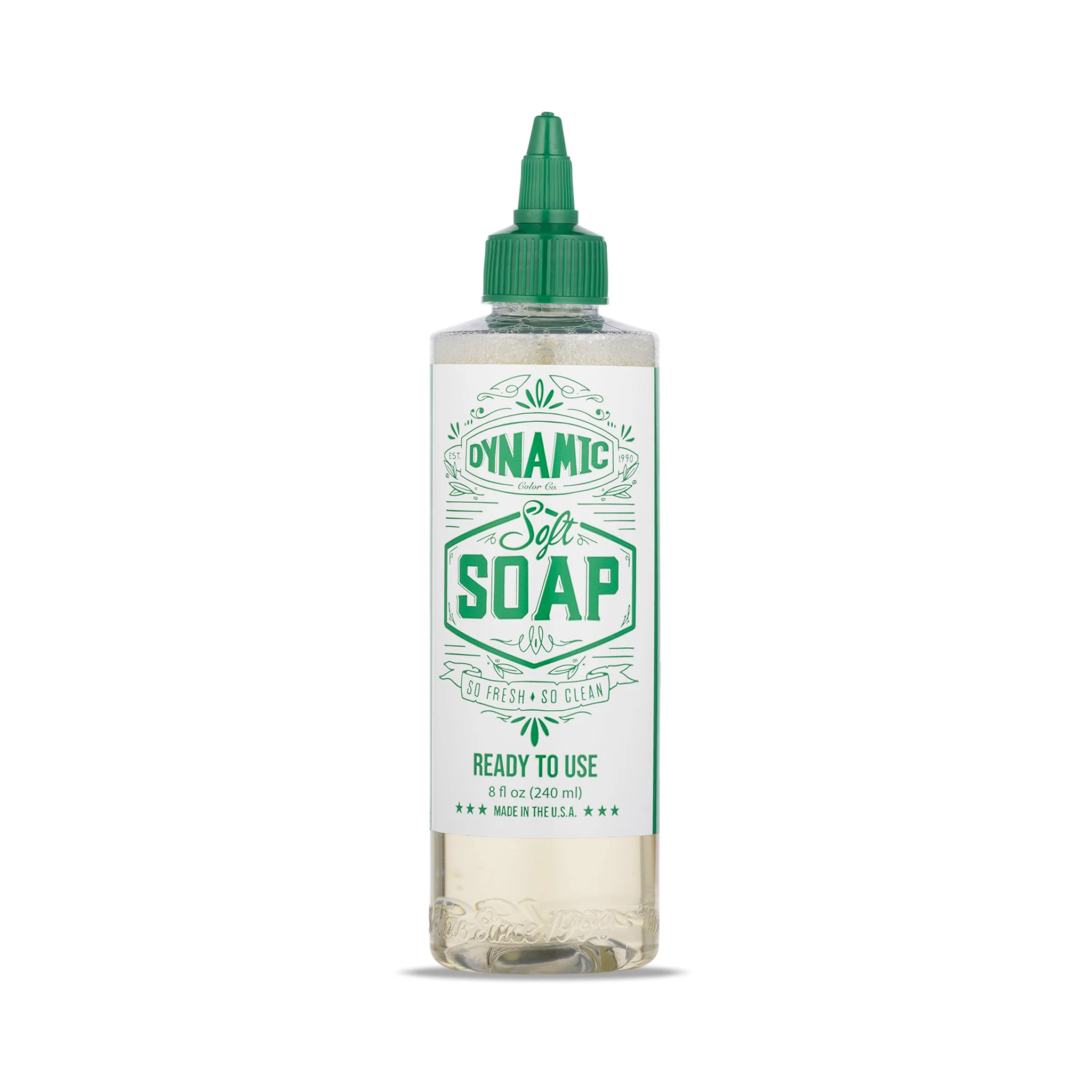 Dynamic - Soft Green Soap - Ready to Use Tattoo & Piercing Cleanser - 240 ml