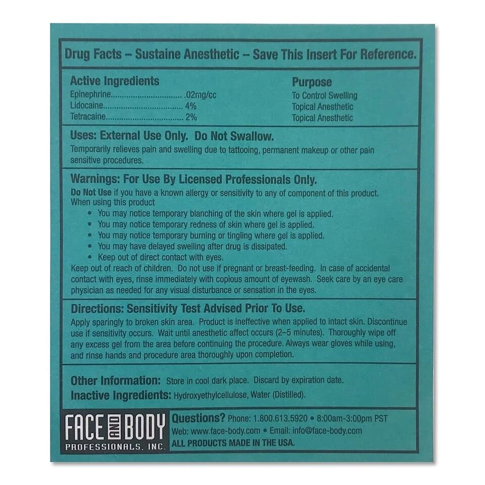 Sustaine Blue Gel - During Procedure Numbing Gel - 34ml - Image 6
