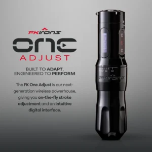 FK Irons ONE - Adjustable Stroke - Tattoo Machine with Drop in Battery - 2.0mm to 5.0mm - Stealth